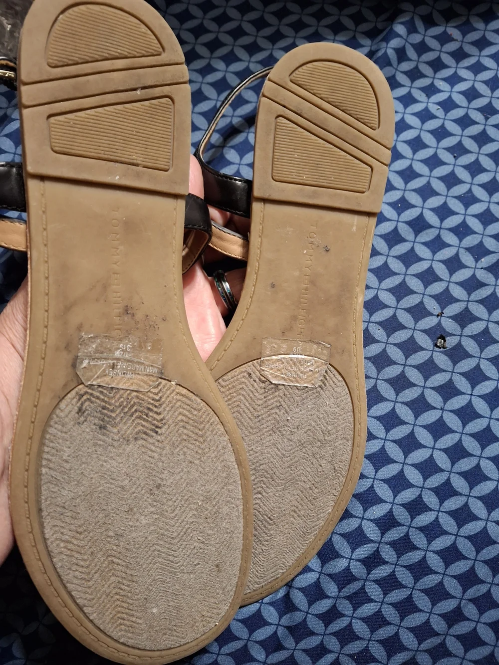 Lot of 2 Tommy Hilfiger & Polo Sport Ralph Lauren Sandals Flip Flops